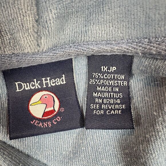Duck Head Velour Zip Hoodie Jacket Blue 1XJP Women’s Retro Y2K Logo - Picture 6 of 10